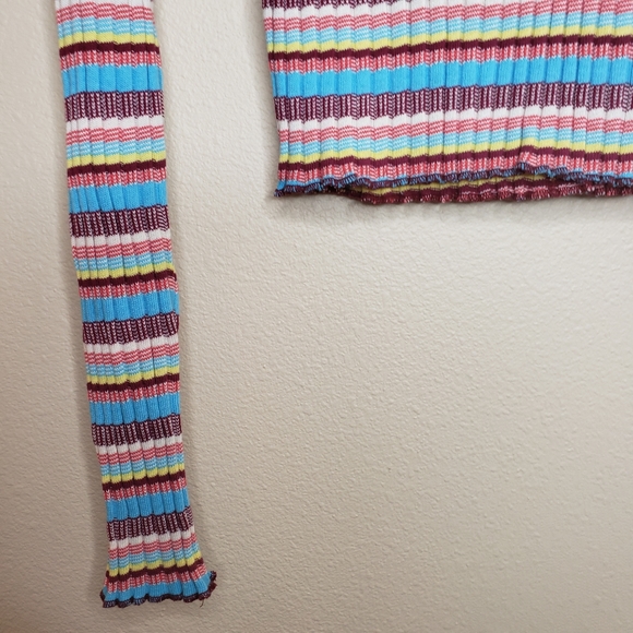 Free People Mirror Stripe Long Sleeve Size Small - Picture 5 of 8